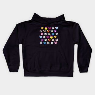 Pride flag cats Kids Hoodie